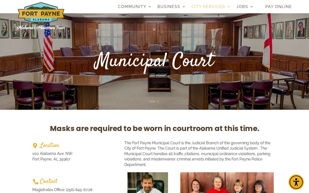 DeKalb County court calendar details for Fort Payne Municipal Court