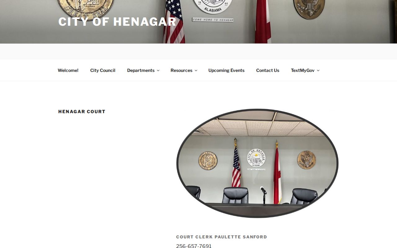 DeKalb County court calendar information for Henagar Court