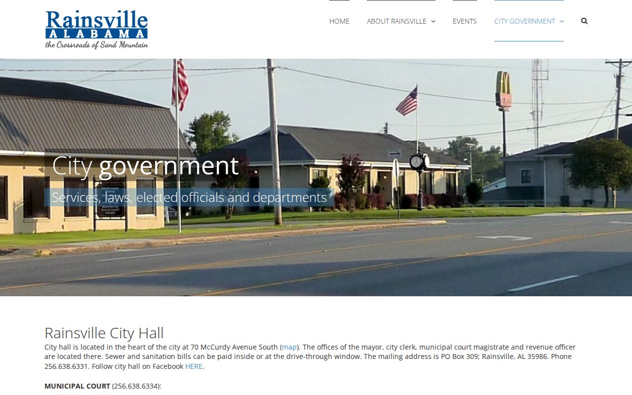 DeKalb County court calendar schedule at the Rainsville court annex